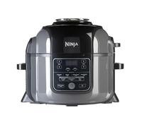 Ninja Foodi Olla eléctrica multifunción, 6 l, 7 funciones en 1, Olla a presión, Freír con aire, Cocción lenta, Parrilla y más, en acero galvanizado y negro, OP300EU