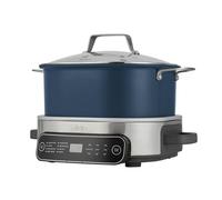 Ninja Foodi PossibleCooker, Olla Eléctrica para Cocinar, 6L, MC1101EU | Multifunción 8 en 1, Antiadherente, Rejilla Vapor, Cucharón, Tapa de Vidrio, Sellar, Hornear, 8 Raciones, Gris Sal Marina