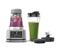 Ninja Foodi Power Nutri Batidora de vaso 2 en 1, 1100 W, 4 programas automáticos, Auto-iQ, mezclas espesas y bebidas heladas, vaso de 700 ml y bol de 400 ml con Power Paddle, en plateado, CB100EU