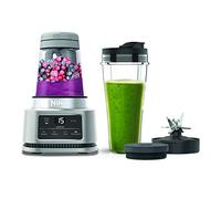 Ninja Foodi Power Nutri Blender [CB100UK] - Batidora 2 en 1 con Auto-iQ, motor inteligente, taza de 700 ml y tazón de 400 ml (1000 W, plata)