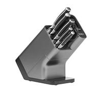 Ninja Foodi StaySharp Taco de cuchillos, afilador integrado, 5 cuchillos (de chef, para pan, para rebanar, multiusos y para pelar) y tijeras, 6 piezas afiladas, acero inoxidable, K32006EU