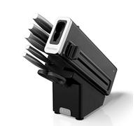 Ninja Foodi StaySharp Taco para cuchillos de acero inoxidable con afilador integrado, juego de 6 piezas, incluye tijeras de cocina/hierbas, Negro K62006EUUK