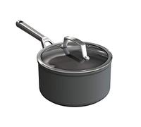 Ninja Foodi ZEROSTICK cazo de 20 cm con tapa de vidrio, duradero, antiadherente, de aluminio anodizado duro, compatible con inducción, apto para lavavajillas y horno, en gris, C30220EU