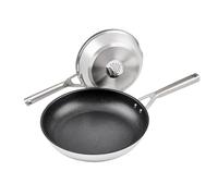 Ninja Foodi ZEROSTICK Juego de 2 sartenes de 20cm/28 cm, en acero inoxidable y antiadherentes, aptas para lavavajillas, horno hasta 260 °C y todo tipo de cocinas, incluidas las de inducción, C62000EU