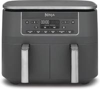 Ninja Freidora de aire digital de doble zona, 2 cajones, 7.6 L, 6 en 1, no utiliza aceite, freír al aire, máximo crujiente, asar, hornear, recalentar, deshidratar, antiadherente, cestas aptas para