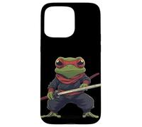 Ninja Frog en una misión secreta para los amantes de los ninjas y el karate Carcasa para iPhone 15 Pro Max