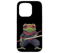 Ninja Frog en una misión secreta para los amantes de los ninjas y el karate Carcasa para iPhone 15 Pro