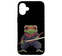 Ninja Frog en una misión secreta para los amantes de los ninjas y el karate Carcasa para iPhone 16 Plus