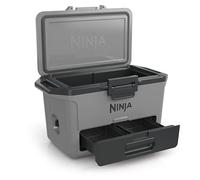Ninja FrostVault Nevera portátil 30 L, caja térmica resistente, mantiene el hielo hasta 5 días, cajón Dry Zone con temperatura de frigorífico, 48 latas de capacidad, gris, FB131EUGY