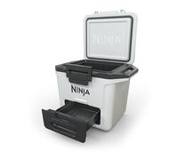 Ninja FrostVault Nevera portátil 30 L, caja térmica resistente, mantiene el hielo hasta 5 días, cajón Dry Zone con temperatura de frigorífico, 48 latas de capacidad, blanco nube, FB131EUWH