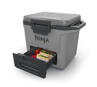 Ninja FrostVault Nevera portátil 28 L, caja térmica resistente, mantiene el hielo hasta 6 días, cajón Dry Zone con temperatura de frigorífico, 80 latas de capacidad, gris, FB151EUGY
