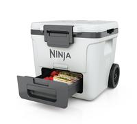 Ninja FrostVault Nevera portátil rígida, con Ruedas y cajón Dry Zone Integrado a Temperatura de frigorífico, Mantiene el Hielo Durante días, Capacidad para 48 latas, Blanco Nube, FB230EUWH