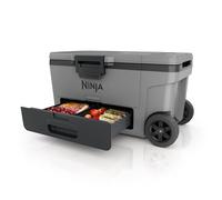 Ninja FrostVault Nevera portátil rígida, con Ruedas y cajón Dry Zone Integrado a Temperatura de frigorífico, Mantiene el Hielo Durante días, Capacidad para 97 latas, Gris Pizarra, FB265EUGY