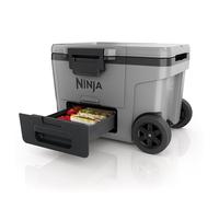 Ninja FrostVault Nevera portátil rígida, con Ruedas y cajón Dry Zone Integrado a Temperatura de frigorífico, Mantiene el Hielo Durante días, Capacidad para 68 latas, Gris Pizarra, FB245EUGY