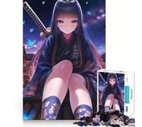 Ninja Girl Mariposas Rompecabezas de 1000 Piezas para Adultos Regalos para Mejorar la Memoria y Relajarse mentalmente Corte Premium Sorpresa cálida (38x26cm)