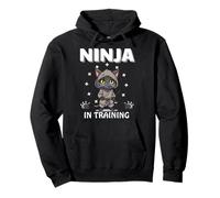 Ninja In Training Cute Cat Funny Birthday Ninjas Niños Niñas Sudadera con Capucha