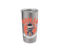 Ninja In Training Party Warrior Boys Girls Kids Vaso térmico de acero inoxidable de doble pared