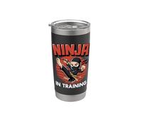 Ninja In Training Party Warrior Boys Girls Vaso térmico de acero inoxidable de doble pared