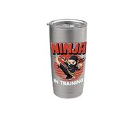 Ninja In Training Party Warrior Boys Girls Vaso térmico de acero inoxidable de doble pared