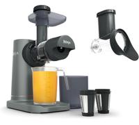 Ninja JC152UK Prensa fría 3 en 1 con rebanadas y picadora jarra de 700 ml y contenedor de pulpa de fruta de 1,1 l compacto