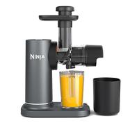 Ninja Licuadora de Prensado en Frío para Verduras y Frutas, Jarra 700 ml y Recipiente Pulpa 1,1 l, Zumos, Bebidas y Shots, Compacta, Piezas Desmontables, Gris JC151E