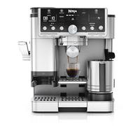 Ninja Luxe Pro Cafetera 3 en 1 para latte, cappuccino, cold brew y espresso con molinillo y espumador de leche integrados, fácil de usar y 5 preajustes automáticos de espuma, plata, ES701EU