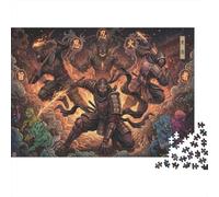 Ninja Matando Fantasmas Puzzle 1000 Piezas Adultos Y Niños,Anti-estrés,Premium,Cartón,Rompecabezas,Deco Pared,Regalo Ideal,14 Años+,Relax,Desafío,Reto,Educativo 52x38cm