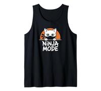 Ninja Mode Funny Cat Stealth Cartoon Animal Humor Arte Camiseta sin Mangas
