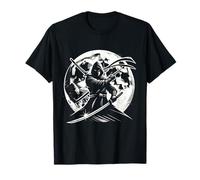 Ninja Moon Fases Samurai Japón Anime Merch Manga Otaku Camiseta