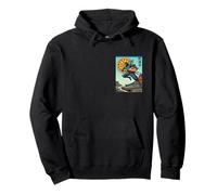 Ninja Pizza Delivery Ukiyo-e Pop Art Woodblock Foodie Japane Sudadera con Capucha