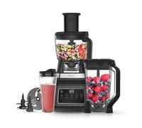 Ninja Procesador de alimentos 3 en 1, 1200 W, batidora multifunción, 5 programas automáticos, bol 1,8 l, jarra 2,1 l, vaso 700 ml, tecnología Auto-iQ, piezas aptas para lavavajillas, Negro, BN800EU