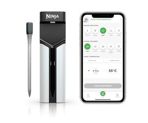 Ninja ProChef Sensor digital de cocina inalámbrico, uso exterior e interior, cocinar, asar y freír con aire, resistente al agua, Bluetooth alcance 50m, conexión a app, automomía 30 h, WP100EU