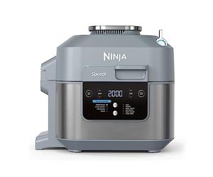 Ninja Speedi Olla Exprés Multifunción Rápida 10 en 1, Gris | Olla Eléctrica con Freidora Aire 5,7L, sin Aceite, Horno, Cocción Lenta, al Vapor y Más, 4 Porciones en 15min - ON400EU