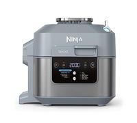 Ninja Speedi Olla rápida, Freidora de aire y Multifunción, 5,7L, comidas para 4 en 15 minutos, Freír con aire, Vapor, Parrilla, Hornar, Asar, Sellar, Cocción lenta y más, en gris, ON400EU