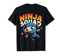 Ninja Squad Funny Ninja Team Cartoon Action Kids Style Camiseta