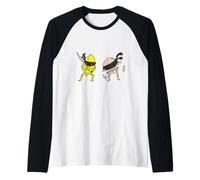 Ninja Té Helado Lucha de Limón y Melocotón Camiseta Manga Raglan