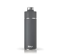 Ninja Thirsti botella de agua de acero inoxidable 530 ml, térmica con tapa antigoteo y triple aislamiento para bebidas con gas, calientes y frías, botella deportiva y de viaje, gris, DW1801EUUKGY