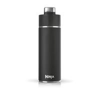 Ninja Thirsti botella de agua de acero inoxidable 700 ml, térmica con tapa antigoteo y triple aislamiento para bebidas con gas, calientes y frías, botella deportiva y de viaje, negro, DW2401EUUKBK
