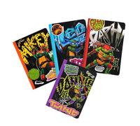 Ninja Turtles Cuadernos TMNT, 4 x A6 cuadernos, 40 páginas rayadas cada uno, diferentes motivos, mercancía oficial