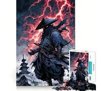 Ninja Warrior en un Clima tormentoso para Adultos, Rompecabezas de 1000 Piezas, Juguete Que desafía la Mente, Escape Tranquilo, Pieza de colección de Arte de Corte de Calidad (38x26cm)