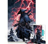 Ninja Warrior en un Clima tormentoso Rompecabezas para Adultos 1000 Piezas Recall Upgrade Peaceful Time Tight Cut Santa Wish List (50x75cm)
