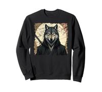 Ninja Wolf Samurai Warrior Katana Japanese Art Anime Sudadera