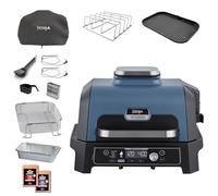 Ninja Woodfire Pro Connect XL, Parrilla Eléctrica de Exterior, Azul y Negro | 7 en 1, Control por Aplicación, Sensor Digital, Freidora de Aire, Pellets Woodfire, Resistente a la Intemperie - OG901EUAMZ