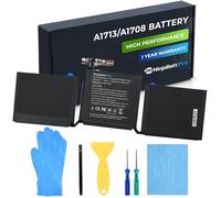 NinjaBatt Batería A1713 A1708 para MacBook Pro 13 - A1708 (Finales de 2016, Mediados de 2017) A2159 (2019) A2289 (Mediados de 2020) A2338 (M1 Finales de 2020) - Duradero [4700mAh/53Wh/11.4V]