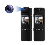 NinjaCam 4K Bodycam - Cámara corporal con aplicación, mini cámara corporal con detección de movimiento, cámara de vigilancia portátil, cámara pequeña sin wifi, mini cámara de vídeo para policía