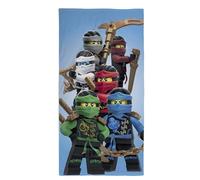 Ninjago Lego - Toalla de playa (70 x 140 cm, 100% algodón, diseño con Lloyd Kai Zane Cole NYA Jay