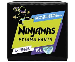 Ninjamas - 10 bragas absorbentes para niños de 4 a 7 años