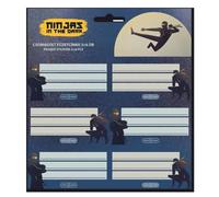 Ninjas en la Oscuridad: Etiqueta de cuaderno - 3 x 6 unidades