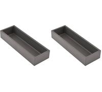 NINKA 2289.11 10111 Connect - Bandeja para cubiertos (30 x 10 x 5 cm, plástico, color gris oscuro, plata, 300 mm) (Paquete de 2)