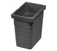 NINKA 5050.90 41514 - Cubo de basura con asas de arco, plástico, 8 litros, color gris oscuro, plateado, 8 L